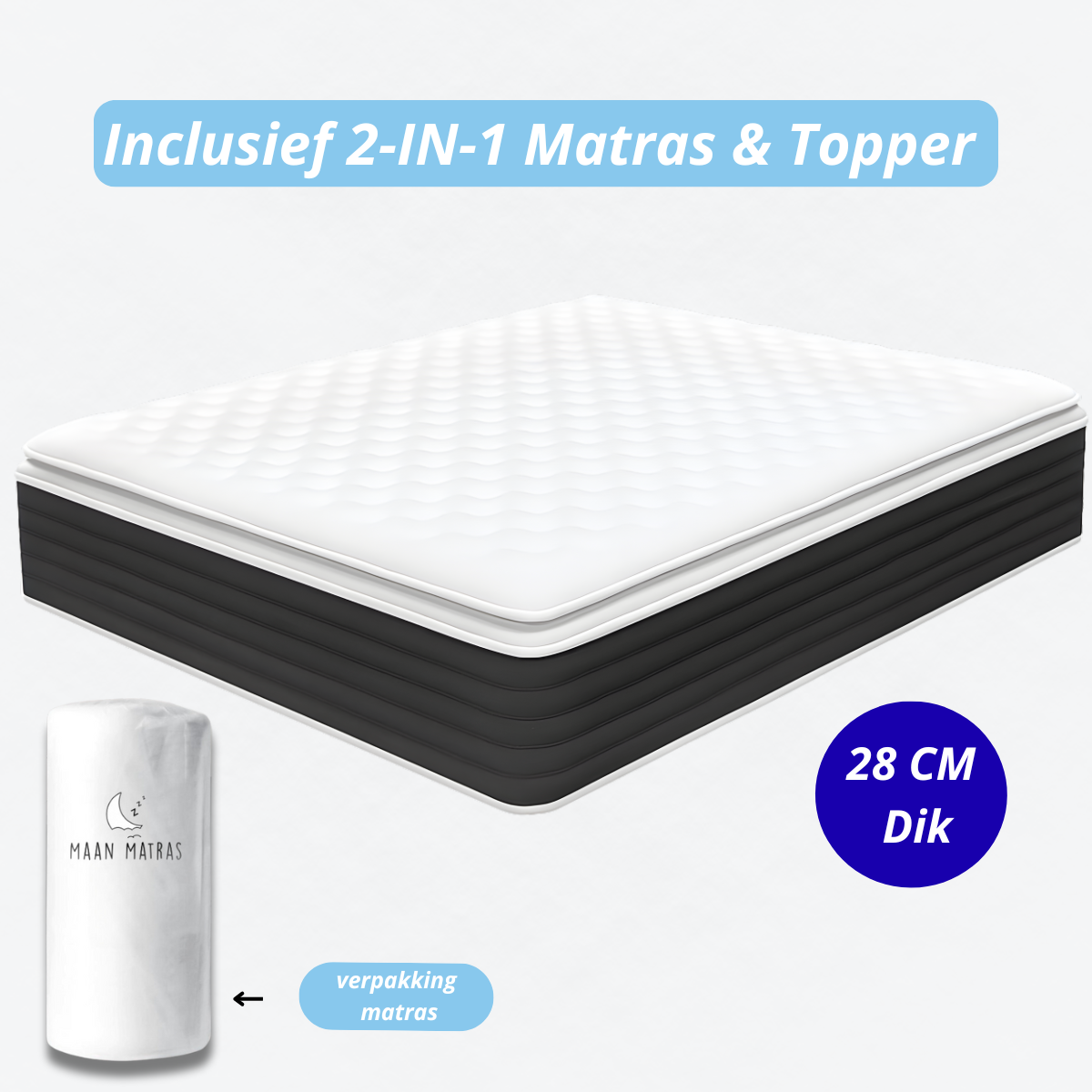 Maan matras ® Boxspring | boxspring met opbergruimte | Boxspring compleet