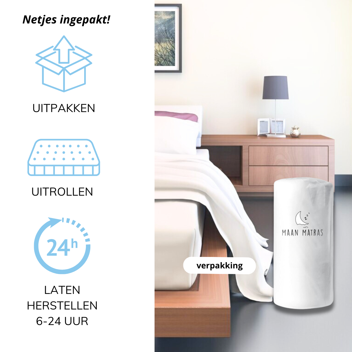 Matras - 14 cm dik - Hybrid Schuim matras