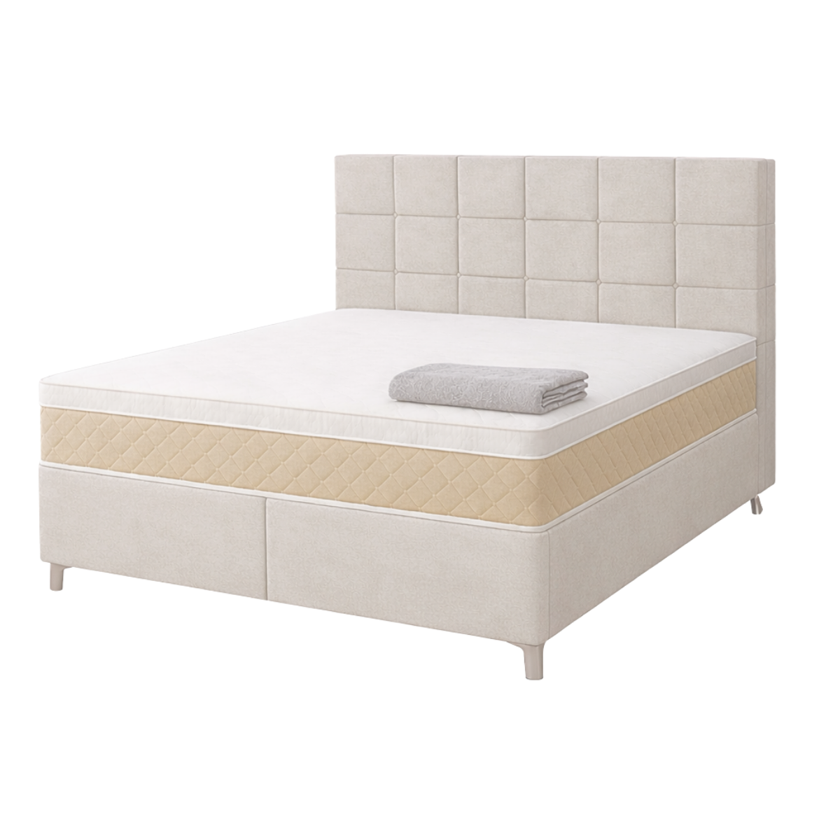 Maan matras | Boxspring compleet | Opbergruimte | Bed | Beige/Creme
