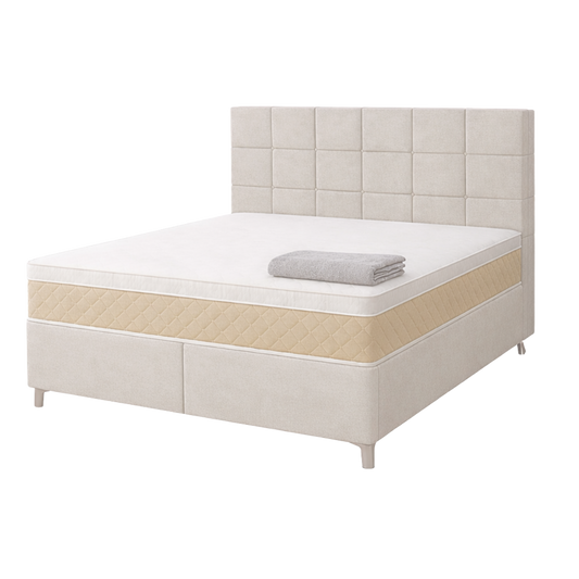 Boxspring compleet | Opbergruimte | Bed | Beige/Creme