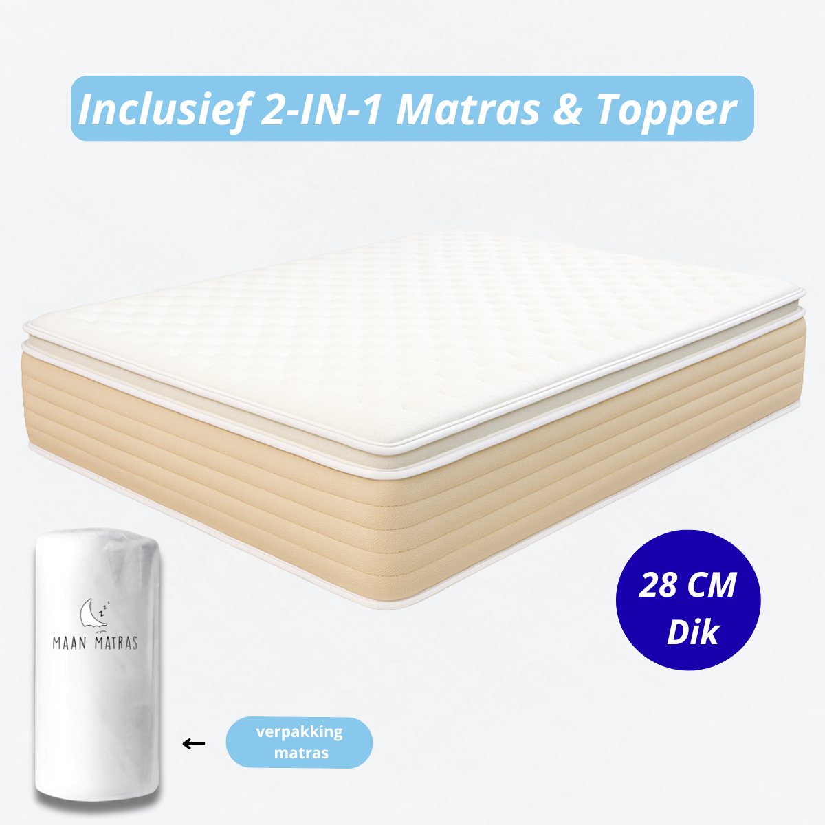 Boxspring beige creme | boxspring met opbergruimte | Boxspring Beige