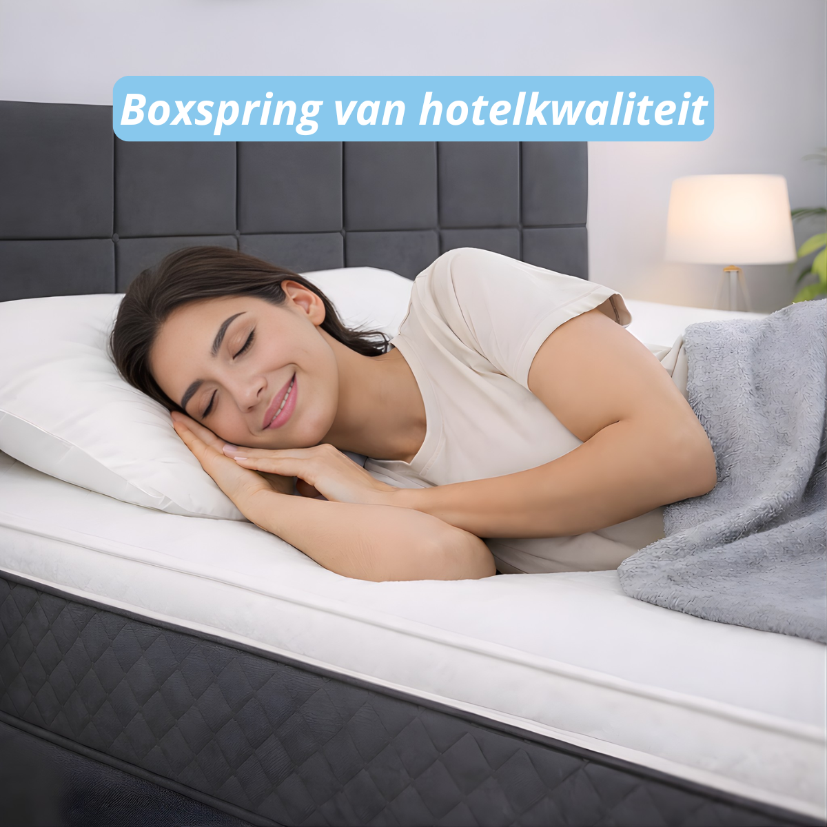 Boxspring compleet | Opbergruimte | Bed antraciet