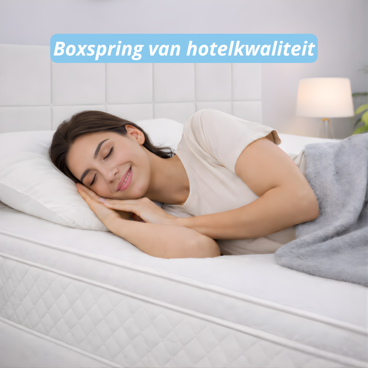 Boxspring compleet | Opbergruimte | Bed | White Crystal