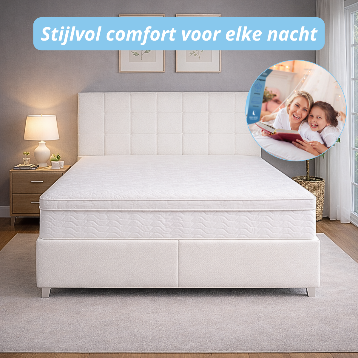 Boxspring compleet | Opbergruimte | Bed | White Crystal