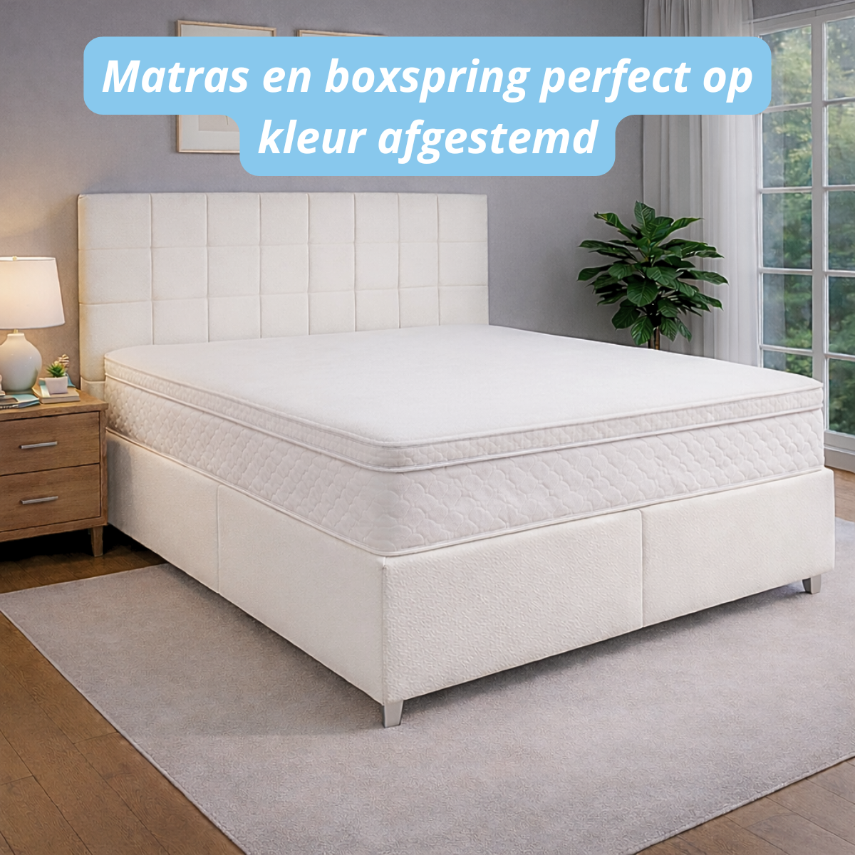 Boxspring compleet | Opbergruimte | Bed | White Crystal