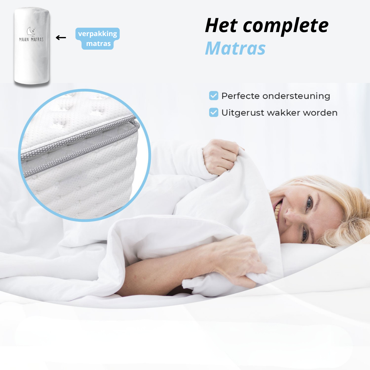 Boxspring compleet | Opbergruimte | Bed | Off-White