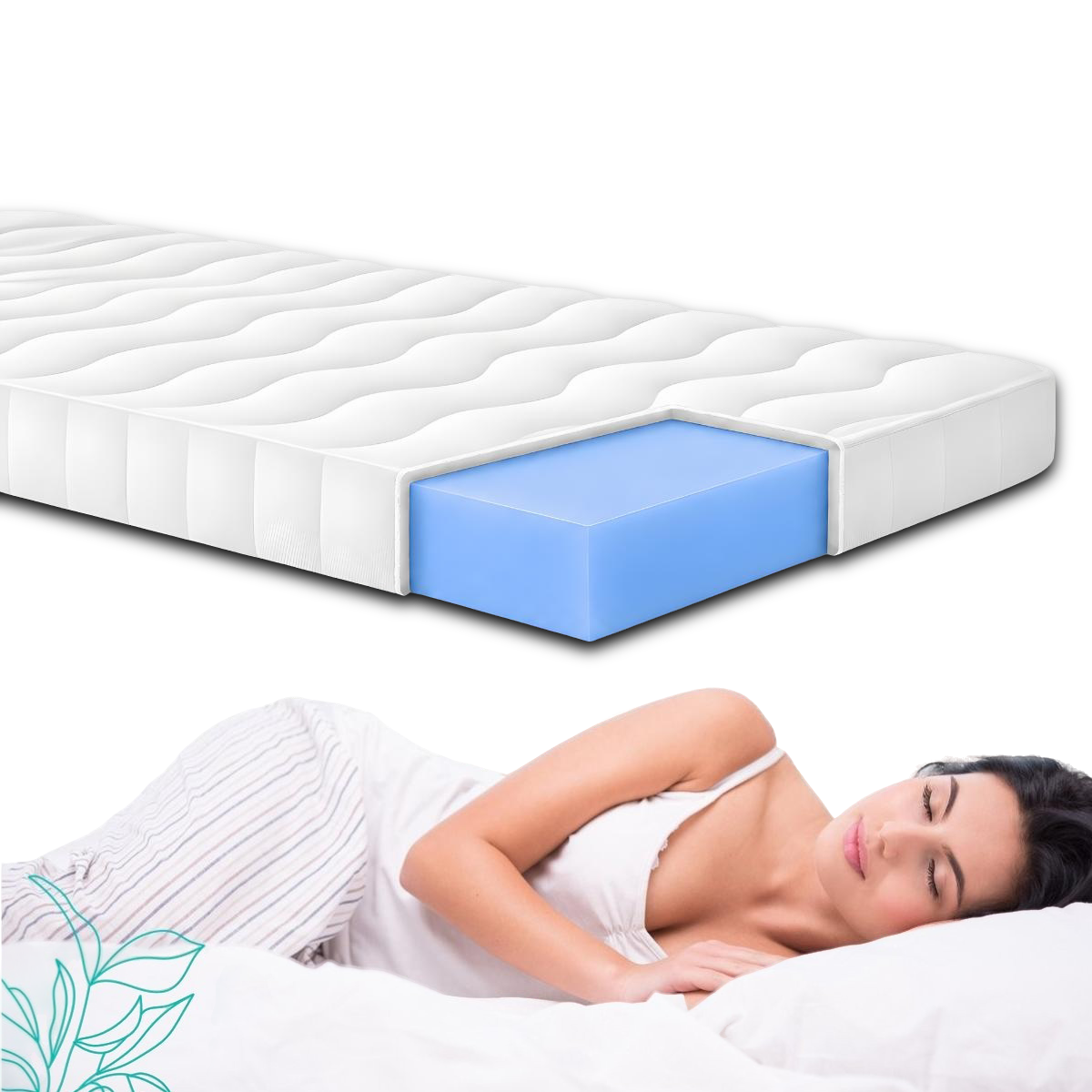 Matras - 14 cm dik - Hybrid Schuim matras