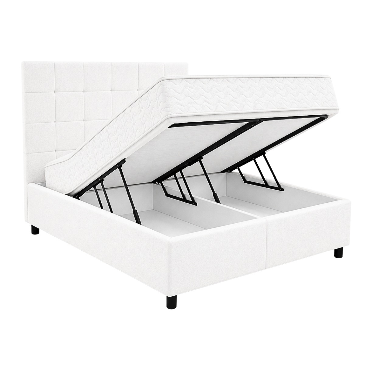Boxspring compleet | Opbergruimte | Bed | White Crystal